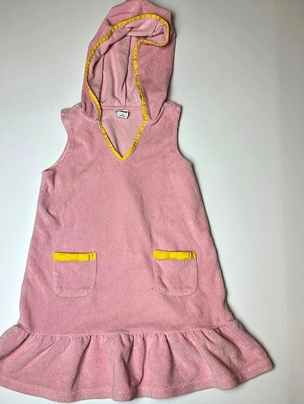 Janie and Jack Hooded Terry Swim Cover-Up Pink & Yellow Girls 3